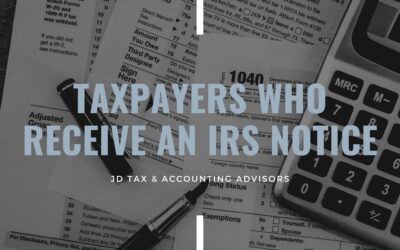 Taxpayers Who Receive  an IRS Notice